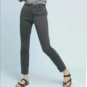 Anthropologie gray cropped chino‎ 25 petite